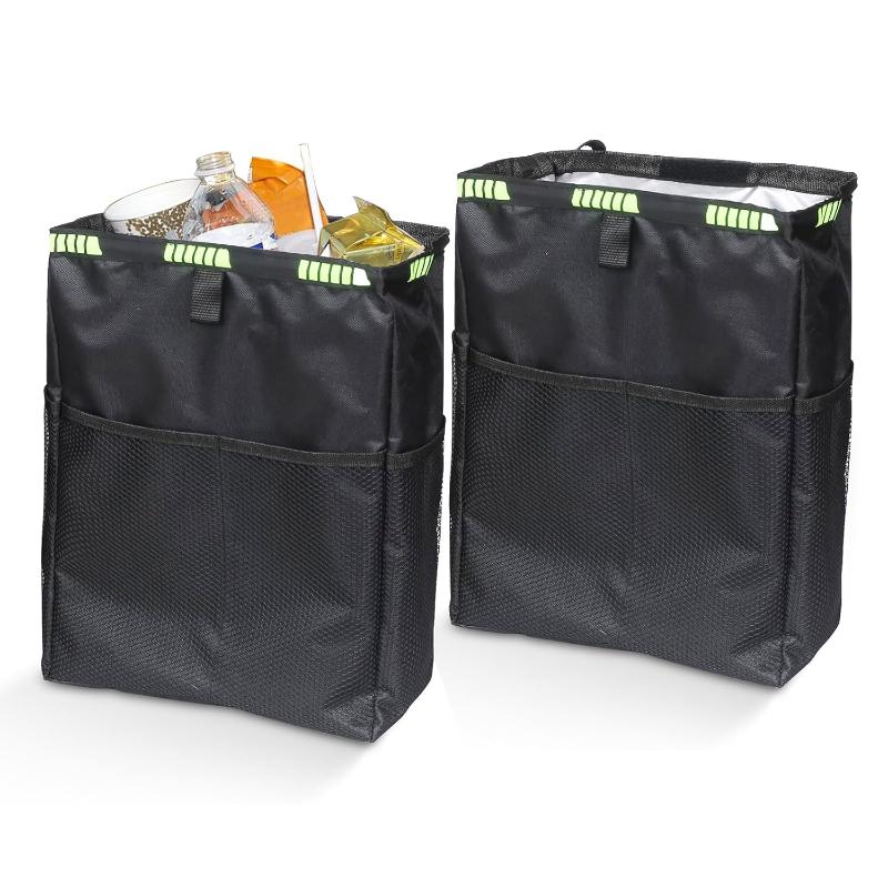 Waterproof Car Trash Can With Lid - Foldable Car Trash Can With Storage
