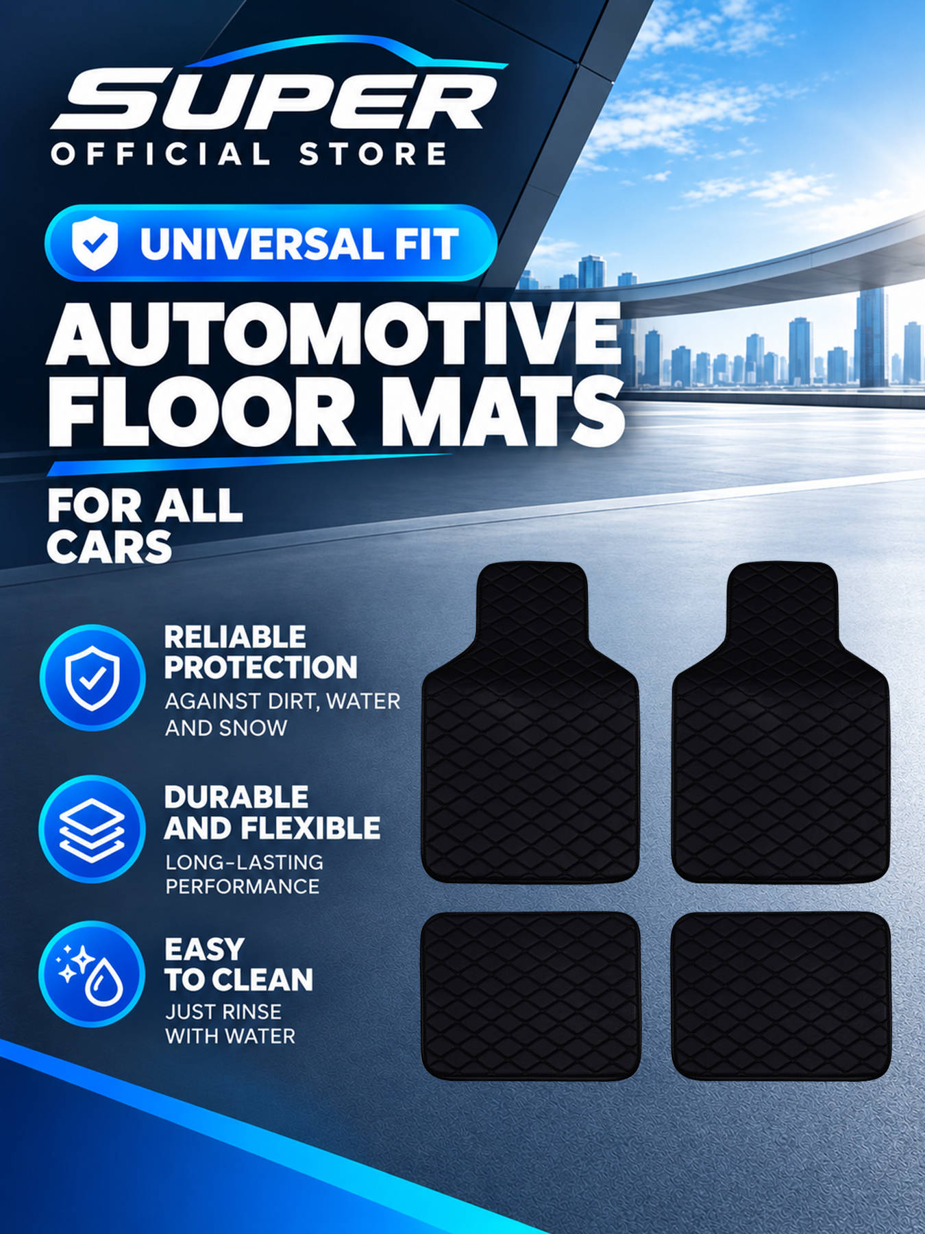 Car Floor Mats Universal Waterproof Leather - Car Floor Mats Full Set Universal