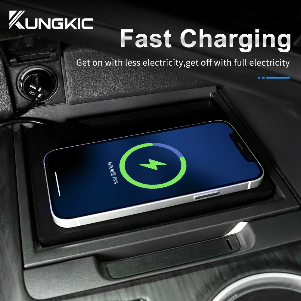 Wireless Car Charger Mount Fast Charging - For Toyota Camry 70 XV70 2018