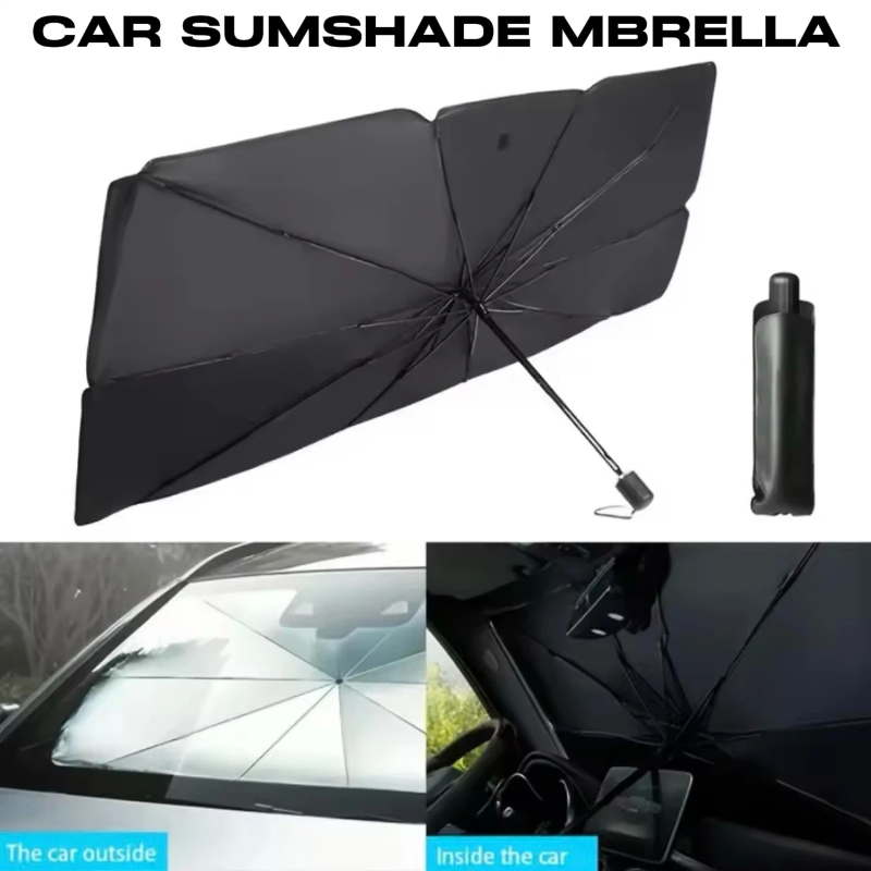 Car Sunshade Windshield Umbrella Foldable - Foldable Car Windshield Sunshade Umbrella, Silver
