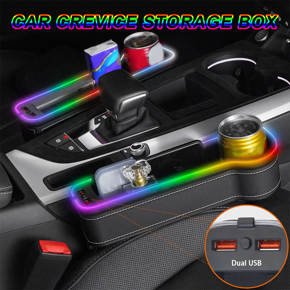Car Crevice Storage Organizer  - Seat Gap Filler Organizer With Usb Charger review and price