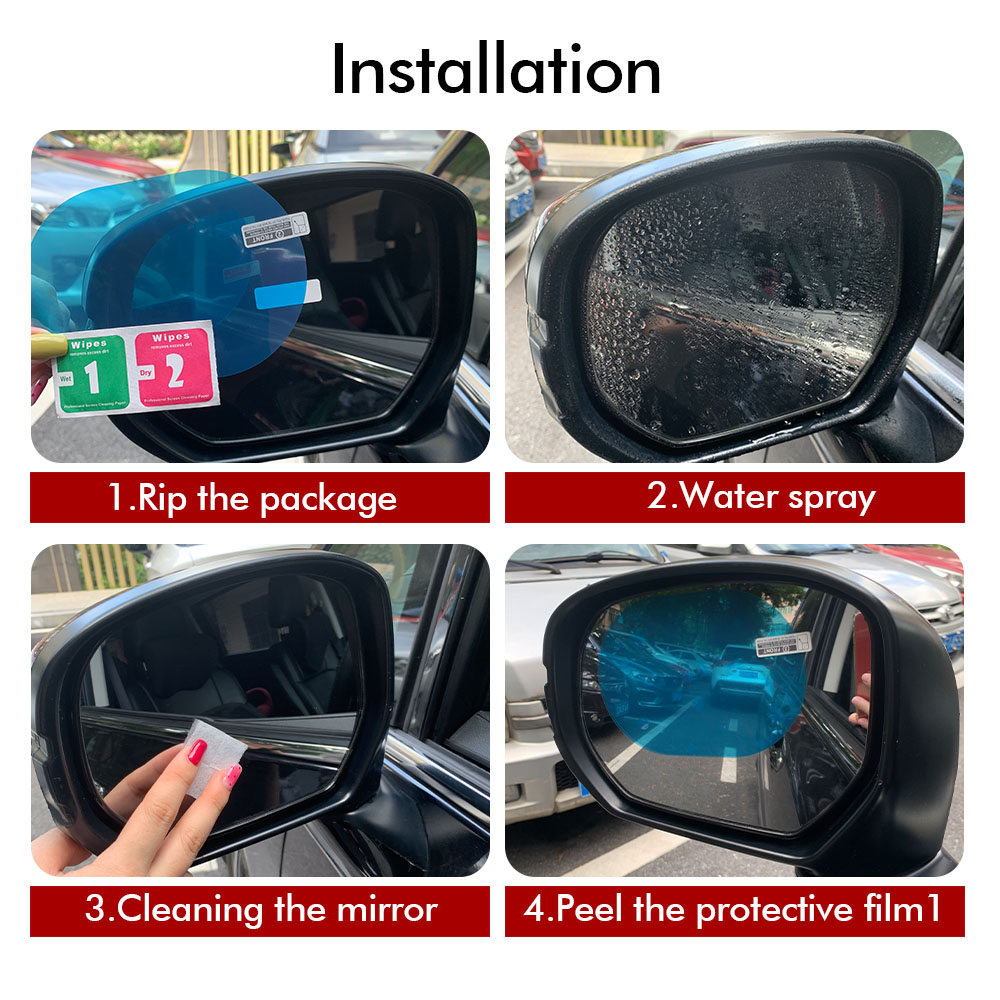 Car Rainproof Film Car Rearvie - Anti Glare Car Rearview Mirror Film review and price