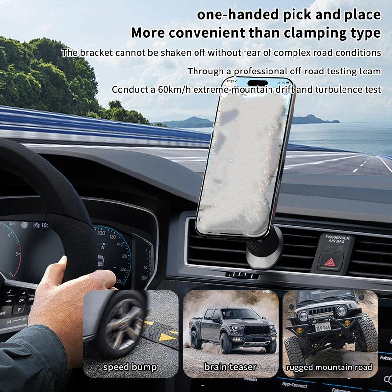 1Pcs Carbon Fiber Magnetic Car - Magnetic Phone Holder For Car Vent review and price