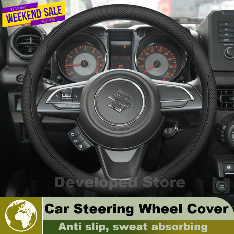 Leather Car Steering Wheel Cov - Car Steering Wheel Cover Anti Slip Breathable review and price