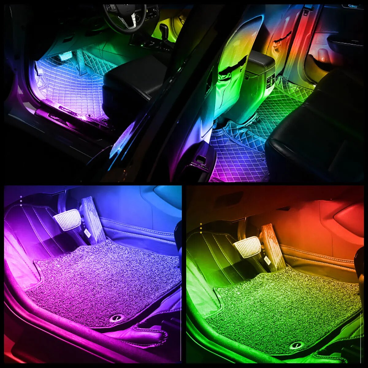 4 IN 1 6 IN 1 Symphony Car LED - Led Ambient Interior Car Lights App Control review and price