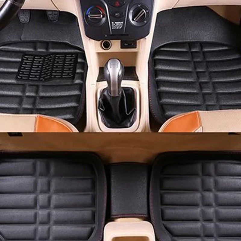 5pcs Premium Easy Clean Waterp - Car Floor Mats Universal Waterproof Leather review and price
