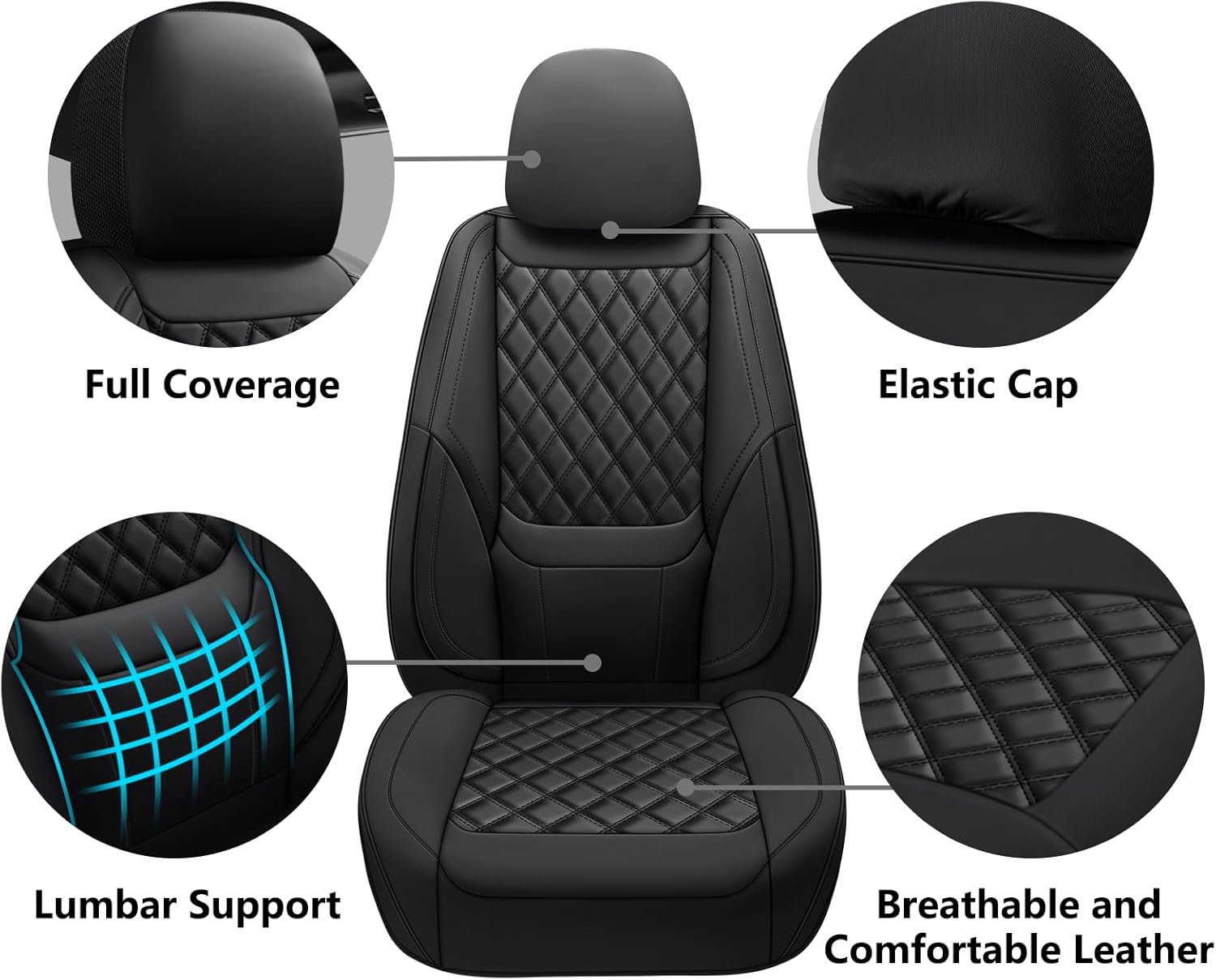 Wholesale Universal Faux Leath - Leather Car Seat Covers Full Set Universal review and price
