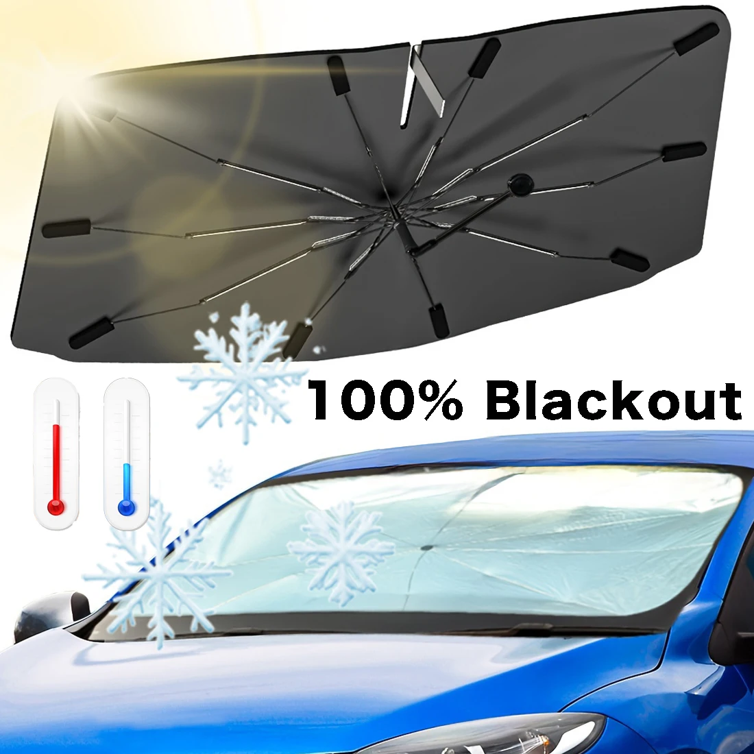 Multi Purpose Convenient Folda - Car Sunshade Windshield Umbrella Foldable review and price