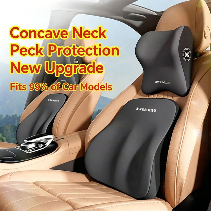 Car Neck Pillow & Lumbar Suppo - Memory Foam Car Neck Pillow Lumbar Support review and price