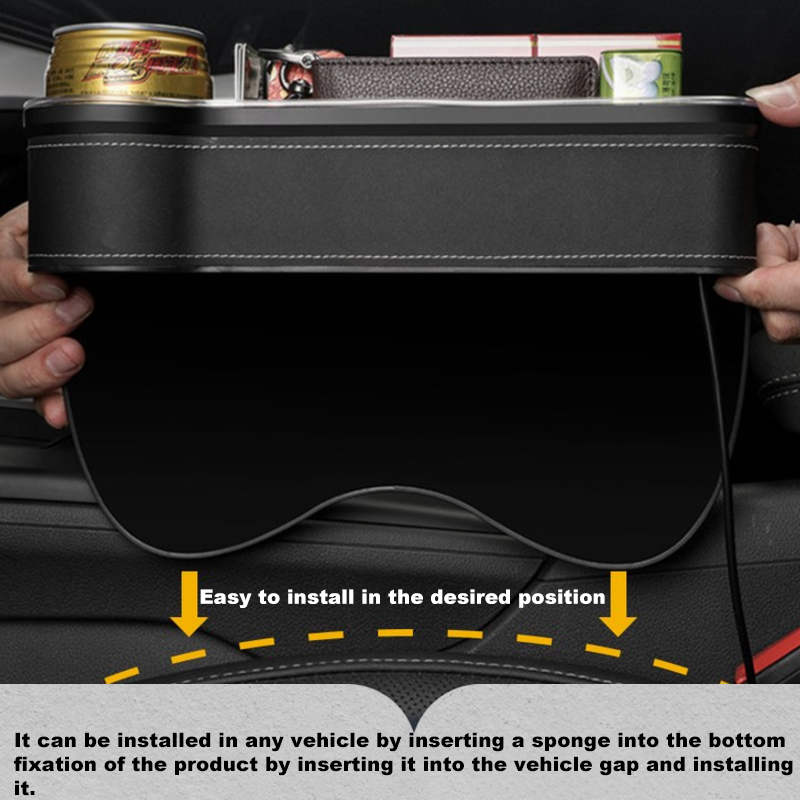 LED Car Seat Crevice Storage B - Seat Gap Filler Organizer With Usb Charger review and price
