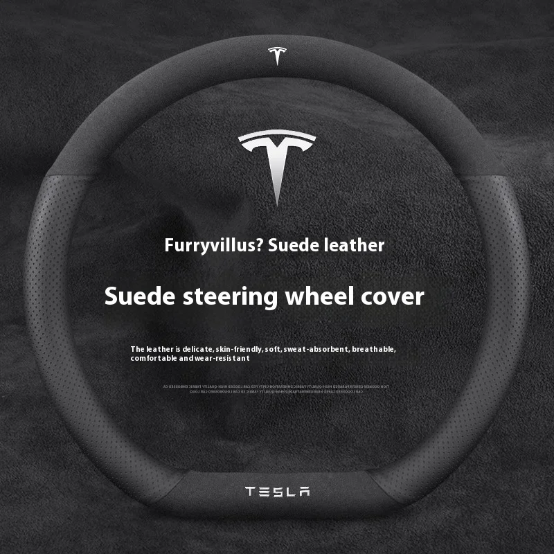Suede Anti-slip Leather Car St - Car Steering Wheel Cover Anti Slip Breathable review and price
