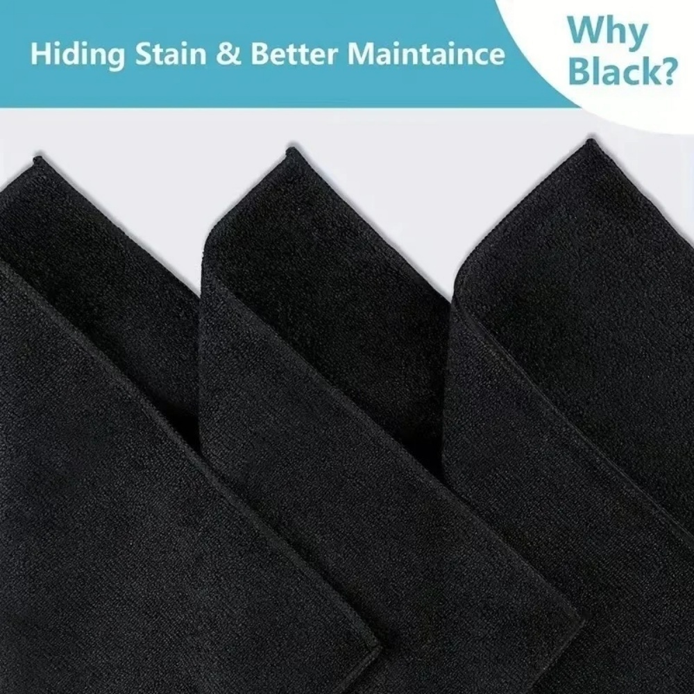 Black Microfiber Cleaning Clot - Microfiber Car Drying Towel Super Absorbent review and price
