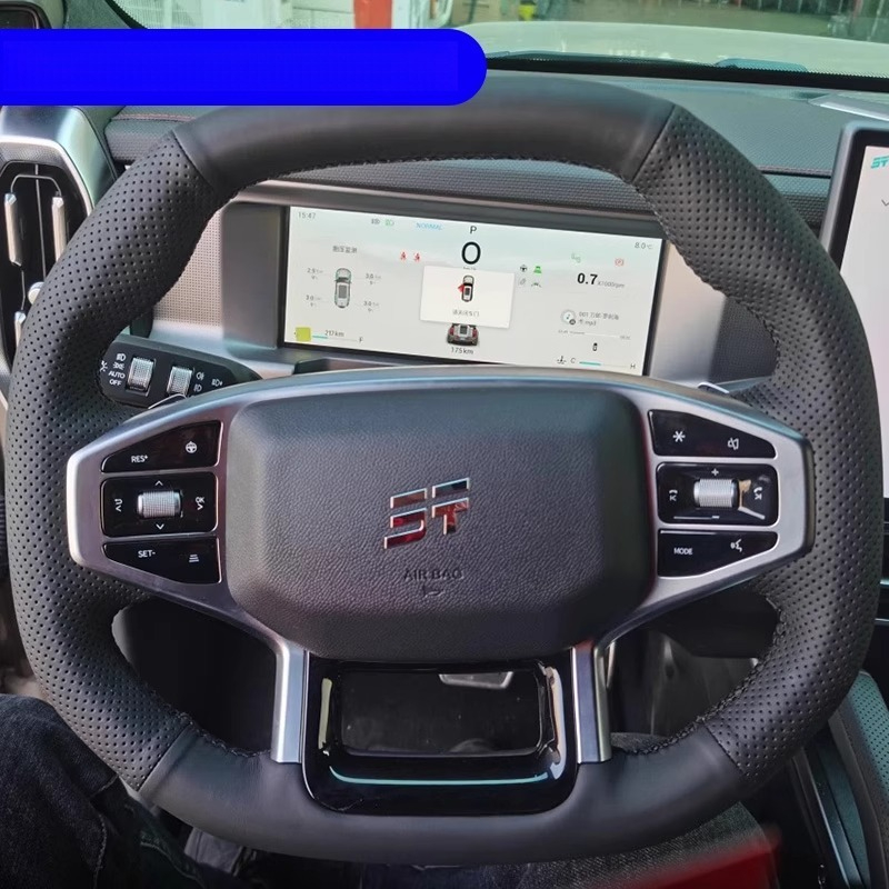 Hand Stitched wine red Black G - Car Steering Wheel Cover Anti Slip Breathable review and price