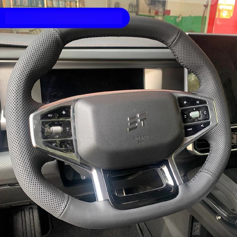 Hand Stitched wine red Black G - Car Steering Wheel Cover Anti Slip Breathable review and price