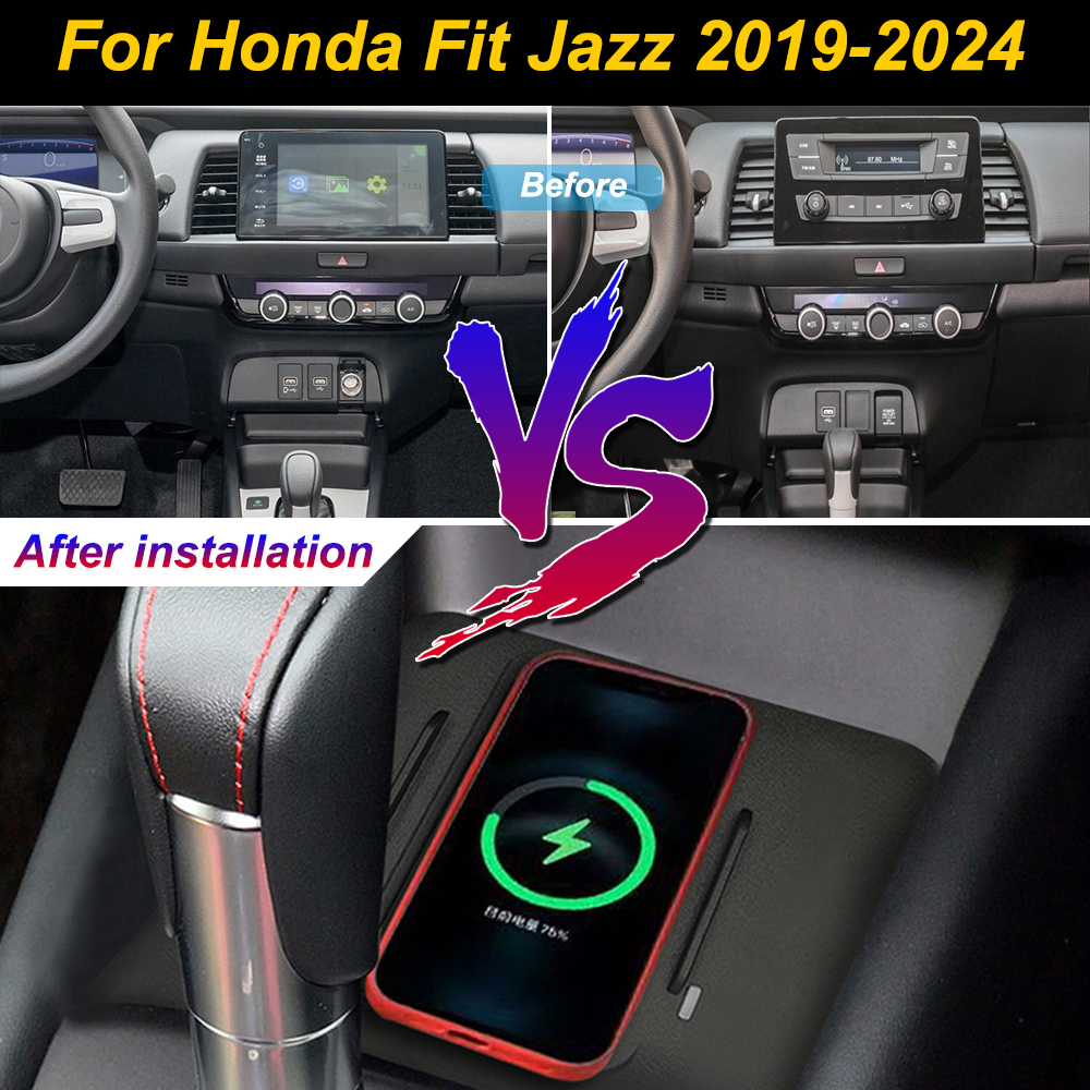 2 DIN for Honda Fit Jazz 2019- - Wireless Car Charger Mount Fast Charging review and price