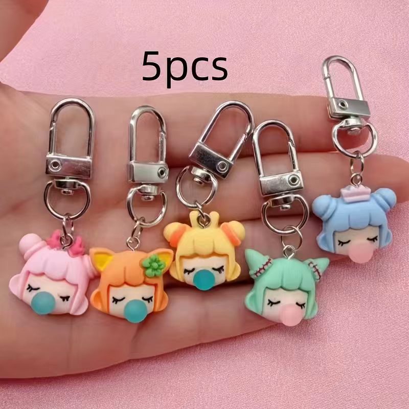5pcs resin girl keychain, suit - Car Accessories review and price