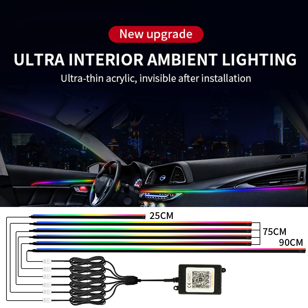 Symphony Car Ambient Lights Ki - Led Ambient Interior Car Lights App Control review and price
