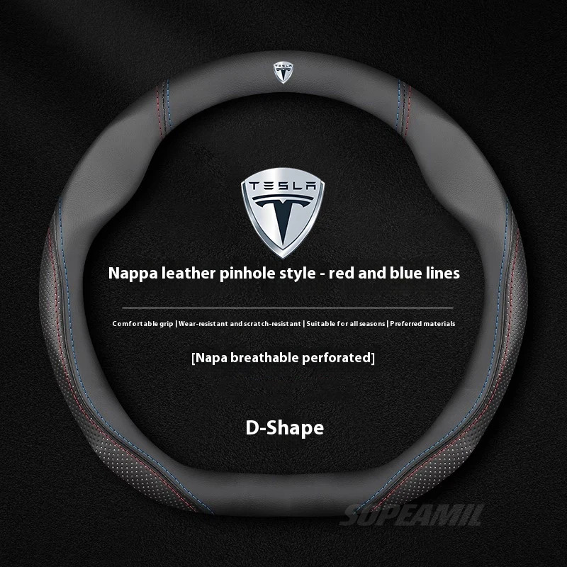Tesla Model 3 Model Y Model S  - Car Steering Wheel Cover Anti Slip Breathable review and price