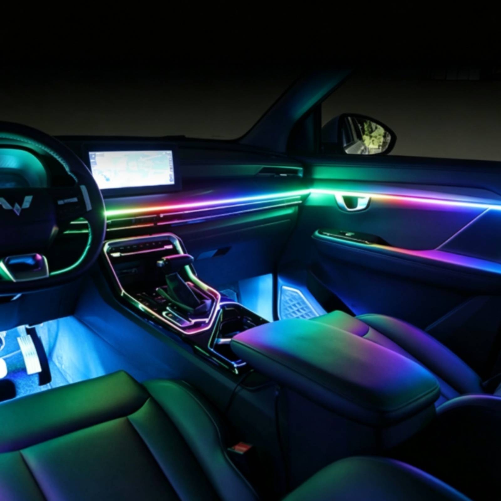 6 Pieces Acrylic Interior Car  - Led Ambient Interior Car Lights App Control review and price