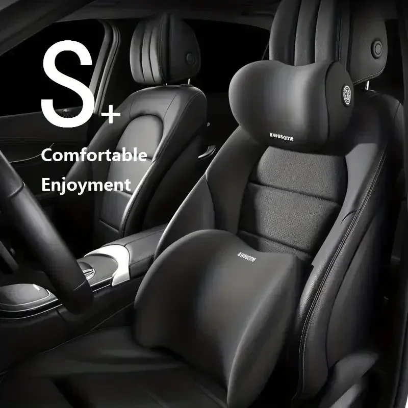 For Driving Comfort Car Back N - Memory Foam Car Neck Pillow Lumbar Support review and price