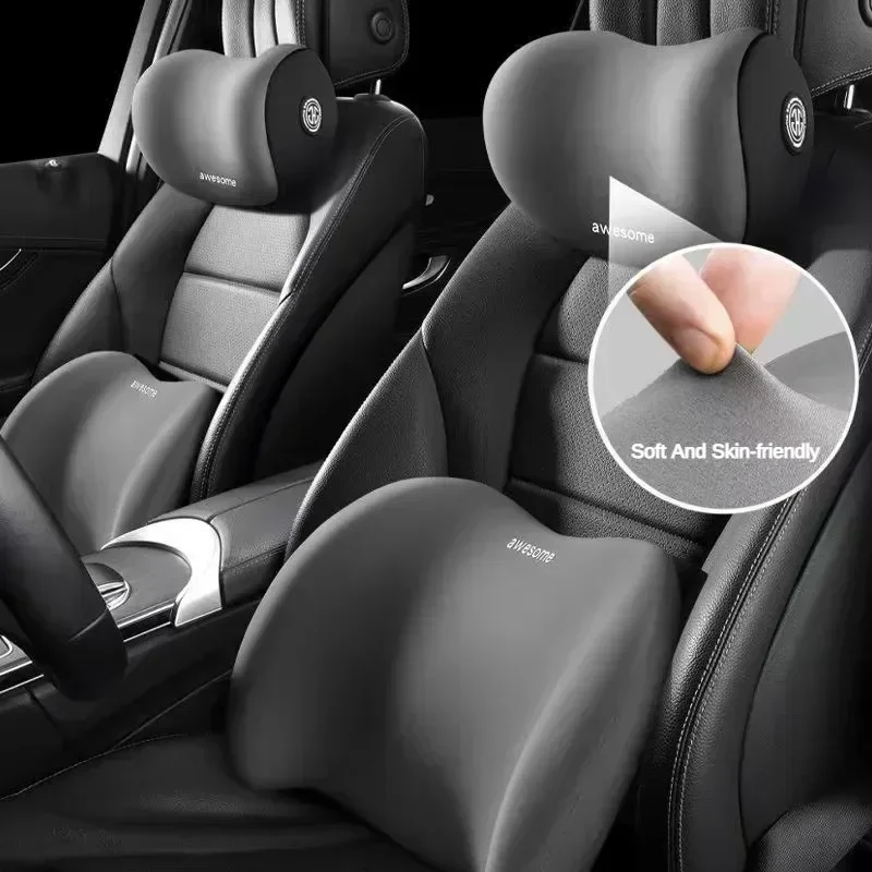 For Driving Comfort Car Back N - Memory Foam Car Neck Pillow Lumbar Support review and price